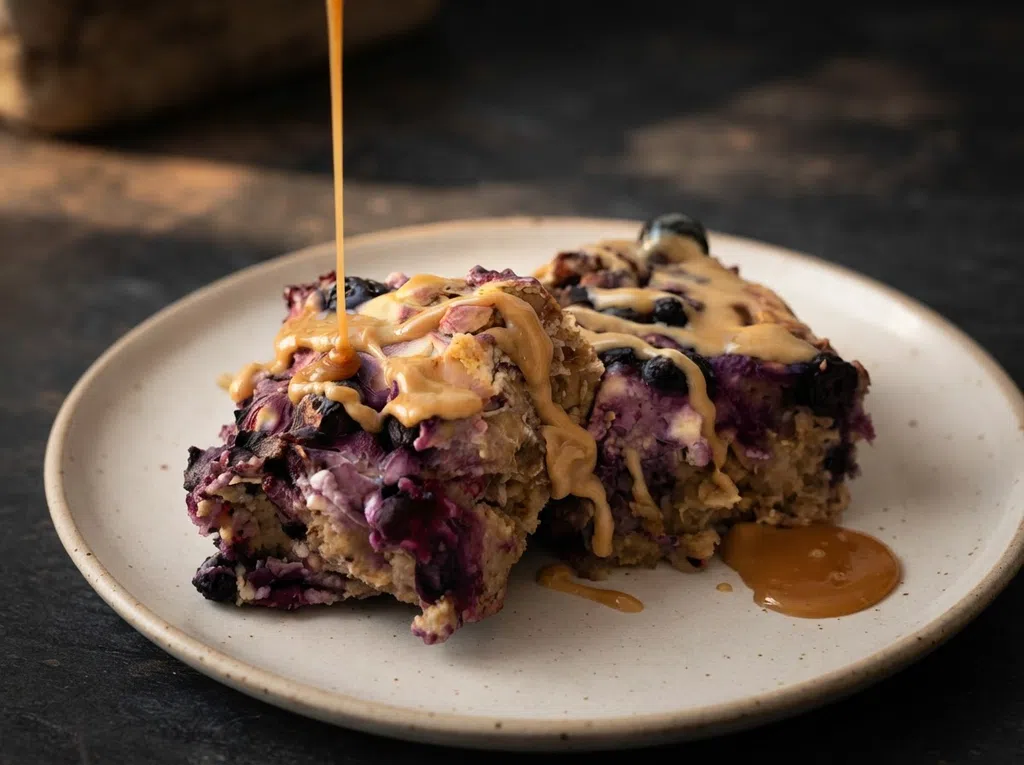Blueberry Cheesecake Baked Oats