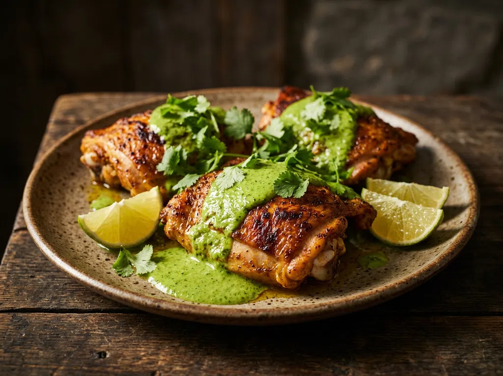 Peruvian-Style Chicken With Green Sauce